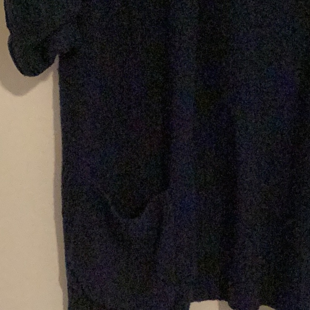 Eileen Fisher sweater 2 pocket dark blue long sleeve med gently worn comfy cozy - Picture 6 of 7